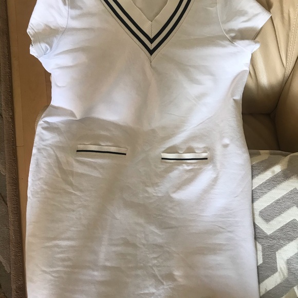 Tennis-sport white cotton size L dress - Picture 2 of 4